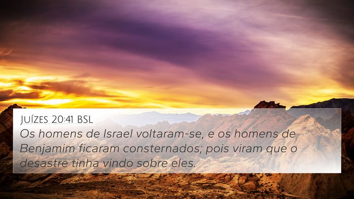 Juízes 20:41 BSL Bible Verse Image