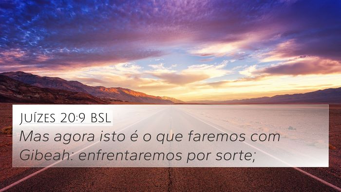 Juízes 20:9 BSL Bible Verse Image