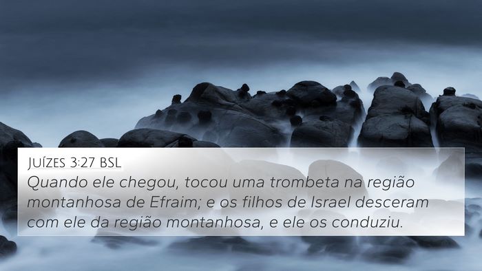 Juízes 3:27 BSL Bible Verse Image