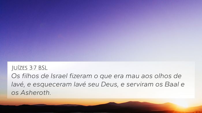 Juízes 3:7 BSL Bible Verse Image