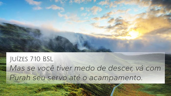 Juízes 7:10 BSL Bible Verse Image