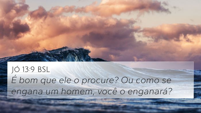 Jó 13:9 BSL Bible Verse Image