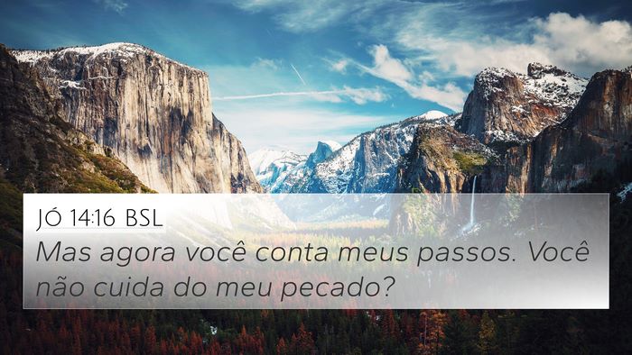 Jó 14:16 BSL Bible Verse Image