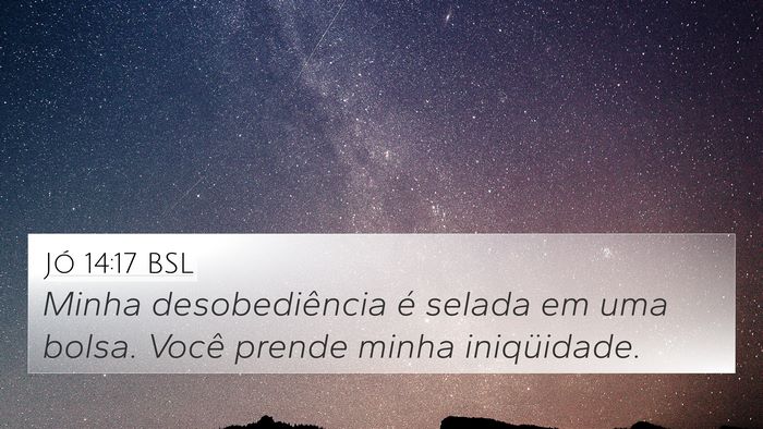 Jó 14:17 BSL Bible Verse Image