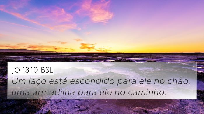 Jó 18:10 BSL 4K Wallpaper - Um laço está escondido para ele no chão, uma - 4K Wallpaper Bible Verse