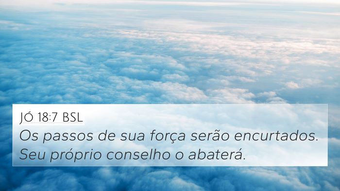 Jó 18:7 BSL Bible Verse Image