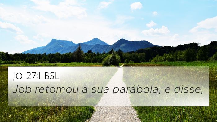 Jó 27:1 BSL Bible Verse Image