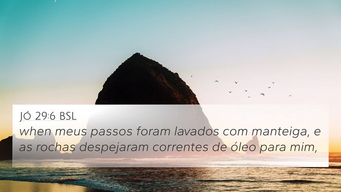Jó 29:6 BSL Bible Verse Image