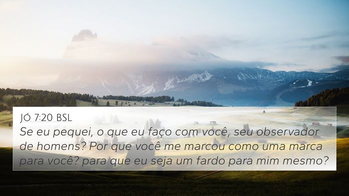 Jó 7:20 BSL Bible Verse Image