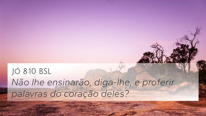 Jó 8:10 BSL 4K Wallpaper - Não lhe ensinarão, diga-lhe, e proferir - 4K Wallpaper Bible Verse