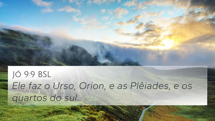 Jó 9:9 BSL 4K Wallpaper - Ele faz o Urso, Orion, e as Plêiades, e os - 4K Wallpaper Bible Verse