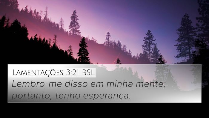 Lamentações 3:21 BSL Bible Verse Image