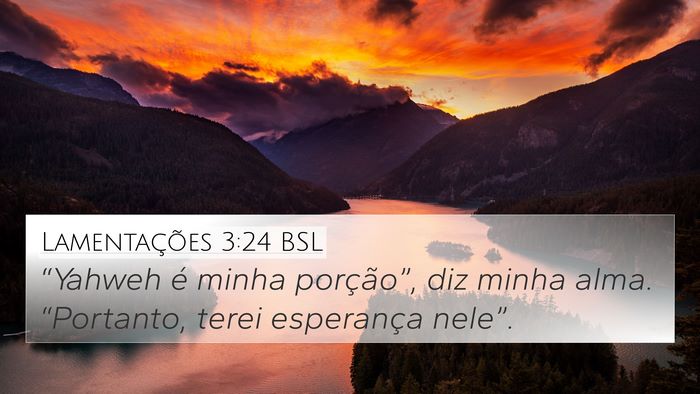 Lamentações 3:24 BSL Bible Verse Image