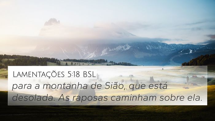 Lamentações 5:18 BSL Bible Verse Image