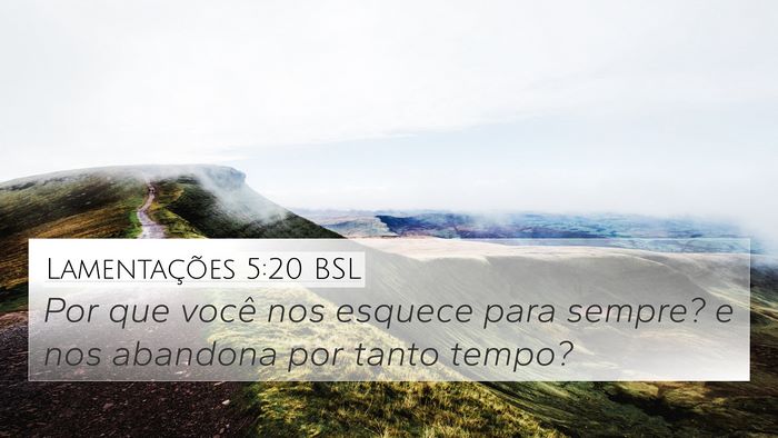 Lamentações 5:20 BSL Bible Verse Image