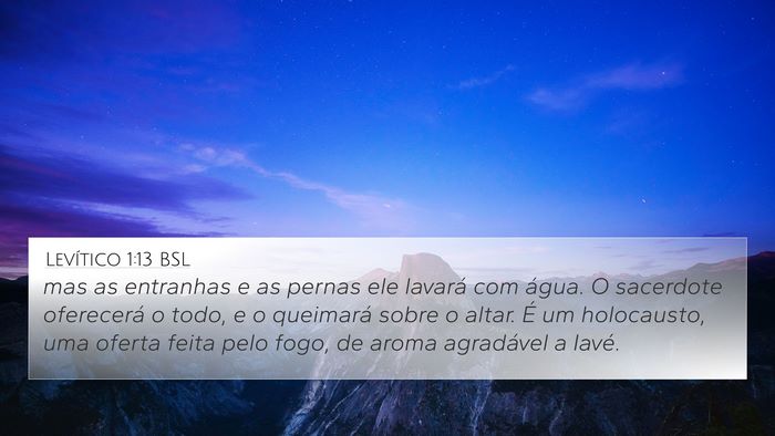 Levítico 1:13 BSL 4K Wallpaper - mas as entranhas e as pernas ele lavará com - 4K Wallpaper Bible Verse