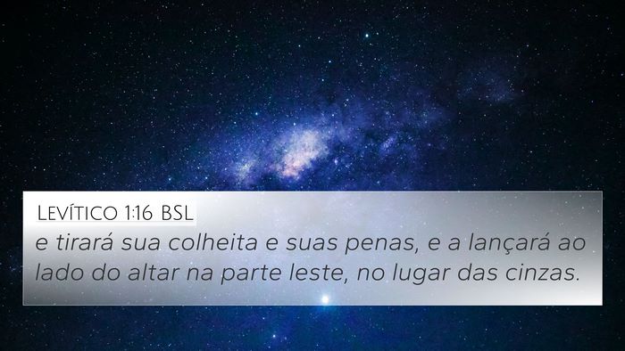 Levítico 1:16 BSL 4K Wallpaper - e tirará sua colheita e suas penas, e a - 4K Wallpaper Bible Verse