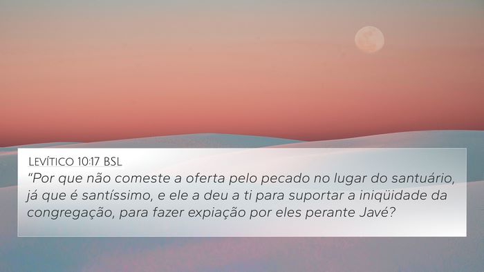 Levítico 10:17 BSL Bible Verse Image