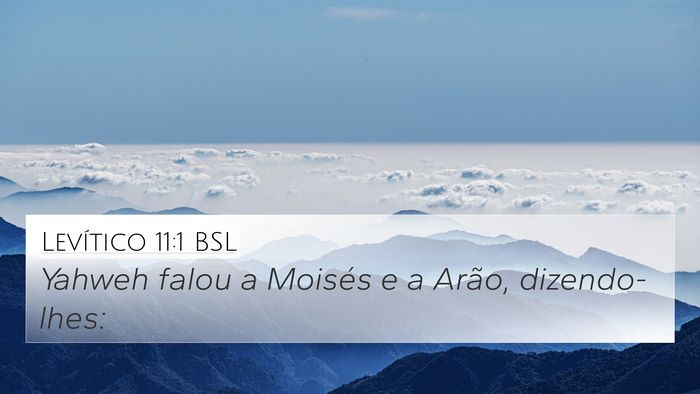 Levítico 11:1 BSL Bible Verse Image
