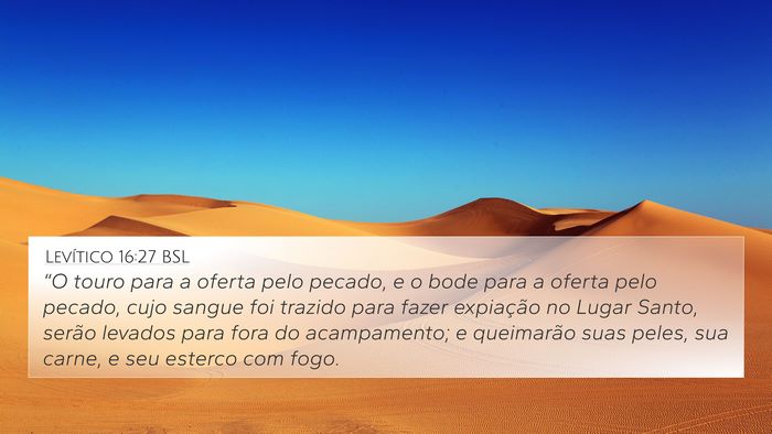 Levítico 16:27 BSL Bible Verse Image