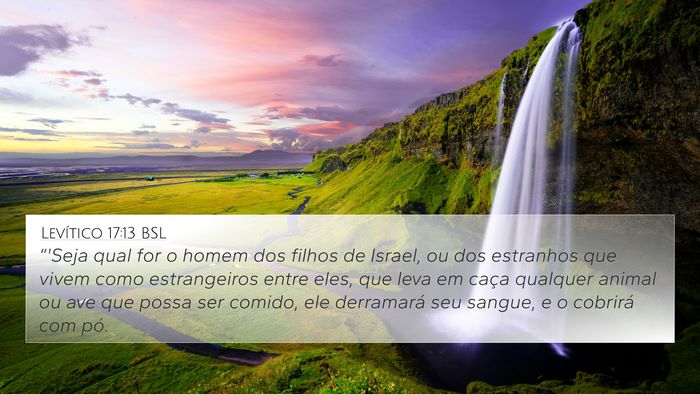 Levítico 17:13 BSL Bible Verse Image