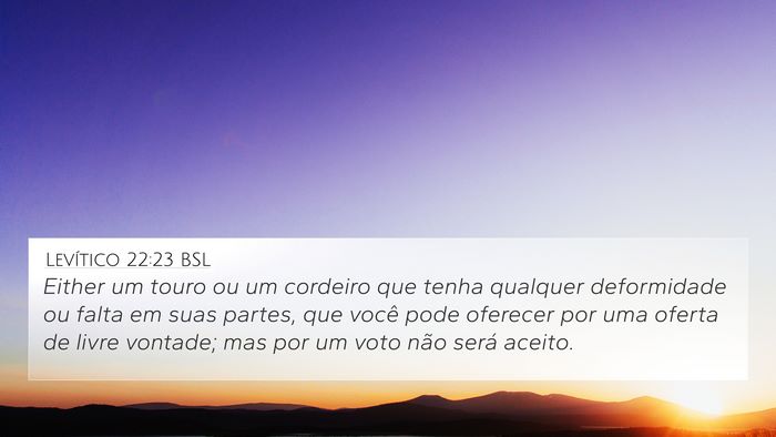 Levítico 22:23 BSL 4K Wallpaper - Either um touro ou um cordeiro que tenha qualquer - 4K Wallpaper Bible Verse