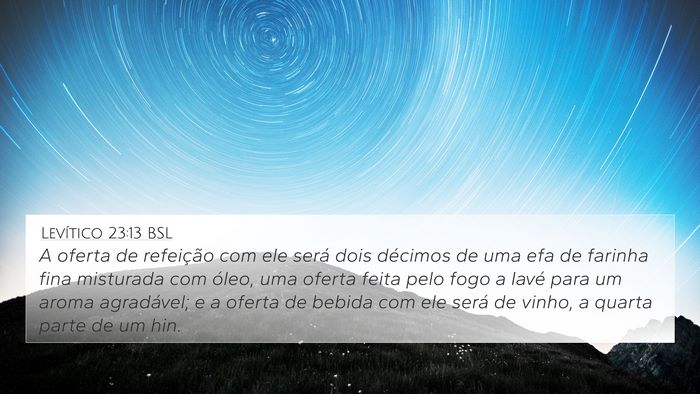 Levítico 23:13 BSL Bible Verse Image