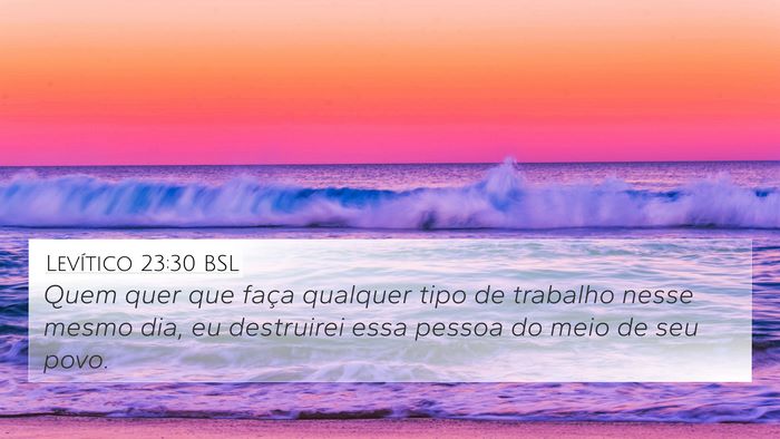Levítico 23:30 BSL Bible Verse Image