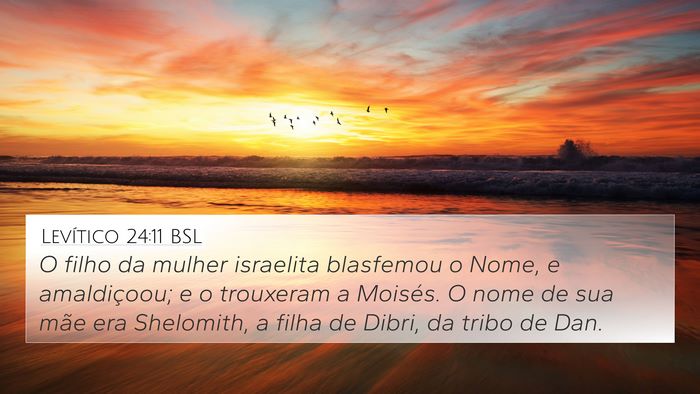 Levítico 24:11 BSL Bible Verse Image