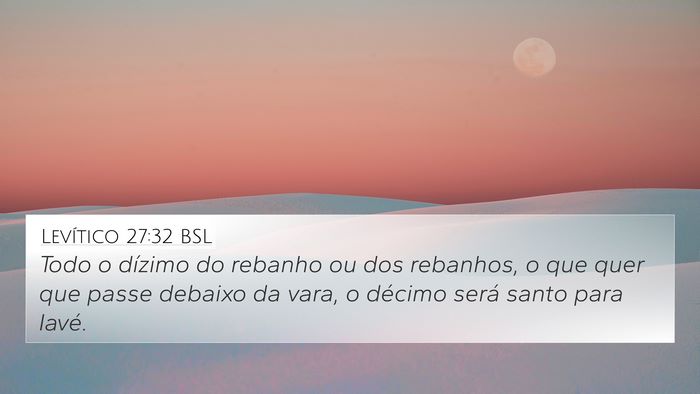 Levítico 27:32 BSL Bible Verse Image