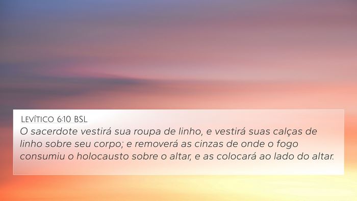 Levítico 6:10 BSL Bible Verse Image
