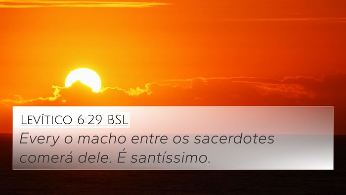 Levítico 6:29 BSL Bible Verse Image