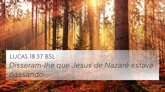 Lucas 18:37 BSL 4K Wallpaper - Disseram-lhe que Jesus de Nazaré estava - 4K Wallpaper Bible Verse