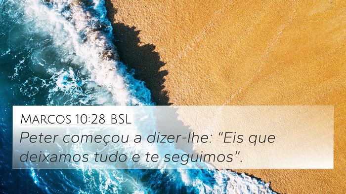 Marcos 10:28 BSL Bible Verse Image