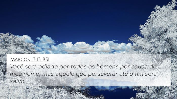 Marcos 13:13 BSL Bible Verse Image