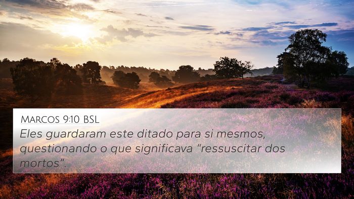 Marcos 9:10 BSL Bible Verse Image