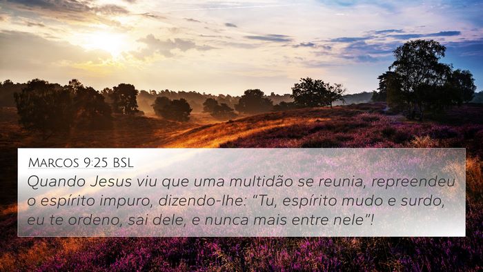 Marcos 9:25 BSL Bible Verse Image