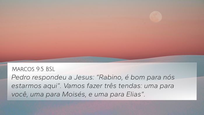 Marcos 9:5 BSL Bible Verse Image