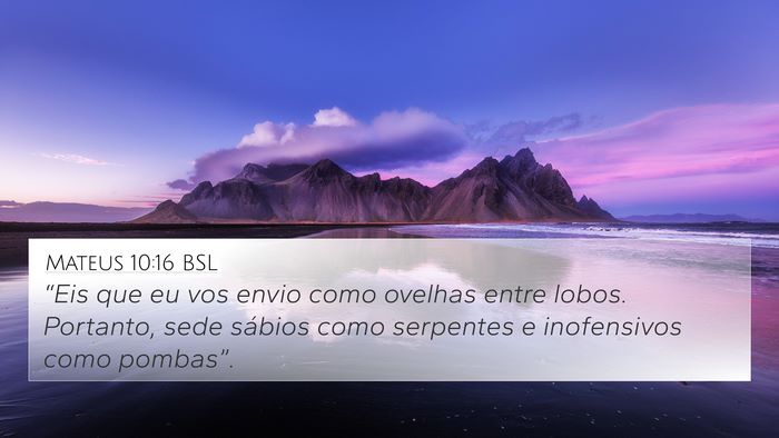 Mateus 10:16 BSL Bible Verse Image