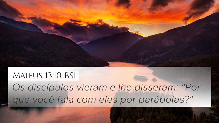 Mateus 13:10 BSL Bible Verse Image