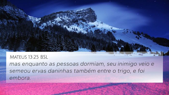 Mateus 13:25 BSL Bible Verse Image