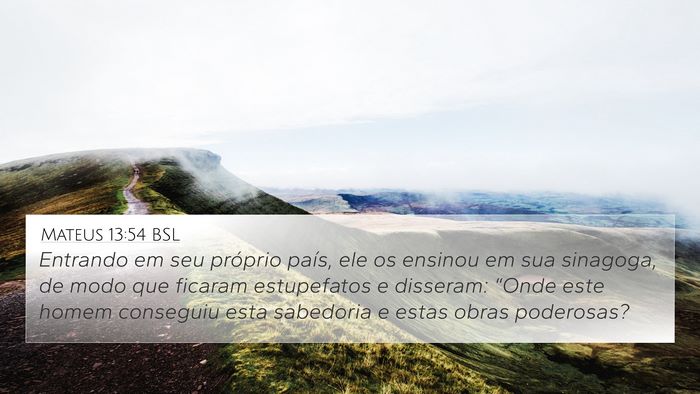 Mateus 13:54 BSL Bible Verse Image