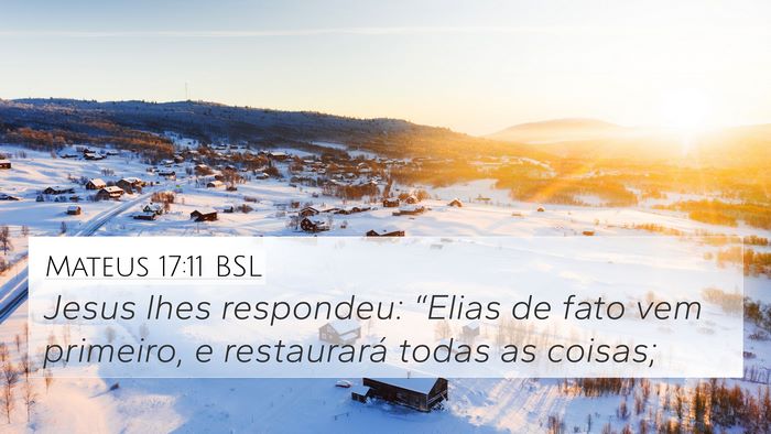 Mateus 17:11 BSL 4K Wallpaper - Jesus lhes respondeu: “Elias de fato vem - 4K Wallpaper Bible Verse