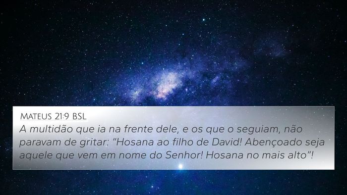 Mateus 21:9 BSL Bible Verse Image