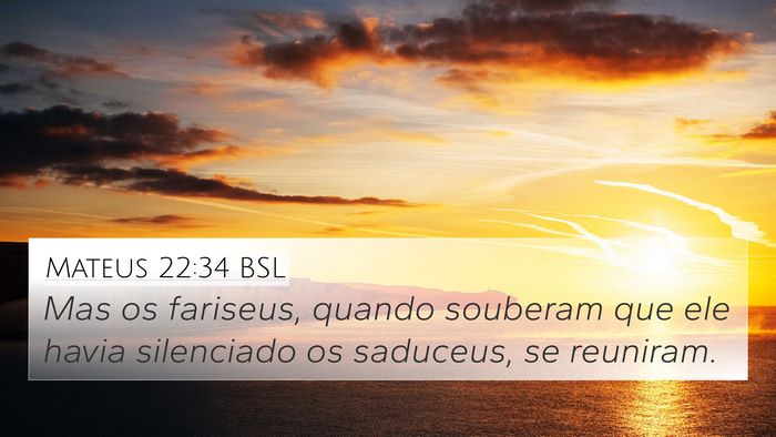 Mateus 22:34 BSL Bible Verse Image