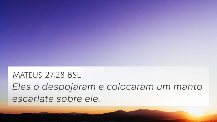 Mateus 27:28 BSL Bible Verse Image