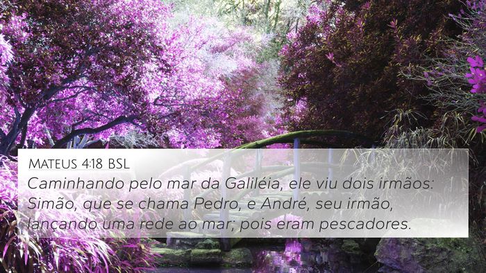 Mateus 4:18 BSL Bible Verse Image