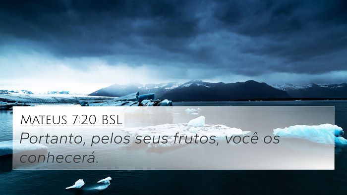 Mateus 7:20 BSL Bible Verse Image