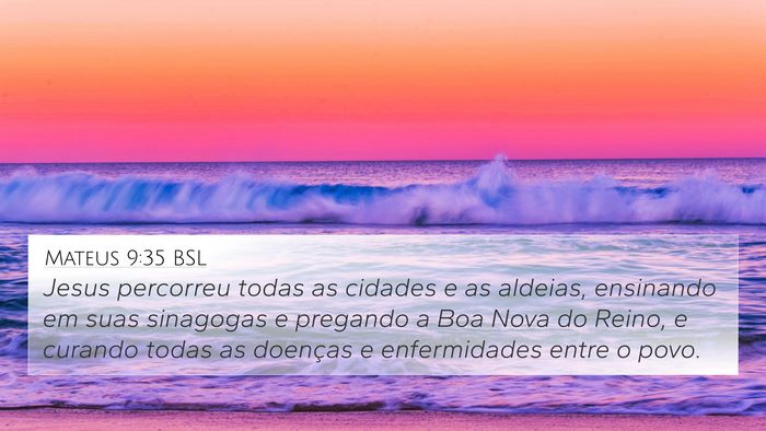 Mateus 9:35 BSL Bible Verse Image
