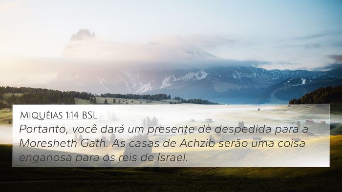 Miquéias 1:14 BSL Bible Verse Image
